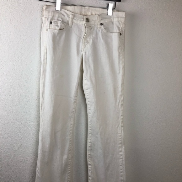 7 For All Mankind Womens Jeans, White Size 24 - Picture 2 of 8